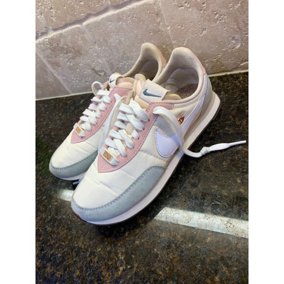 FIRM Nike Waffle Trainer 2 “Cork” Cashmere/White/Pink Oxford Size 8 Like New - Picture 4 of 11